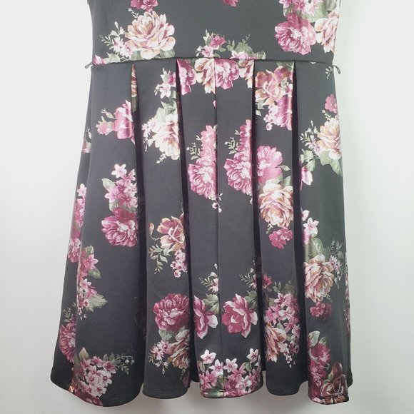 Knit Works Metallic & Pearl Floral Off the Shoulder Plus SZ Girls A-Line Dress - Picture 10 of 11